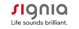 Das Signia Logo. Darunter der Slogan 