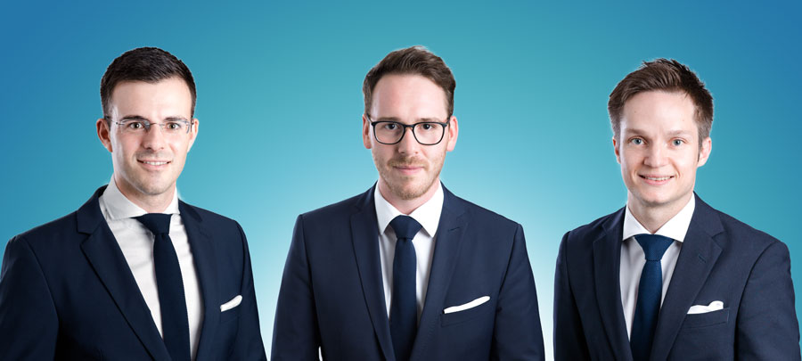 Die PROAURIS Gründer - Dr. Christian Classen, Sebastian Lanzer und Christian Dielforter